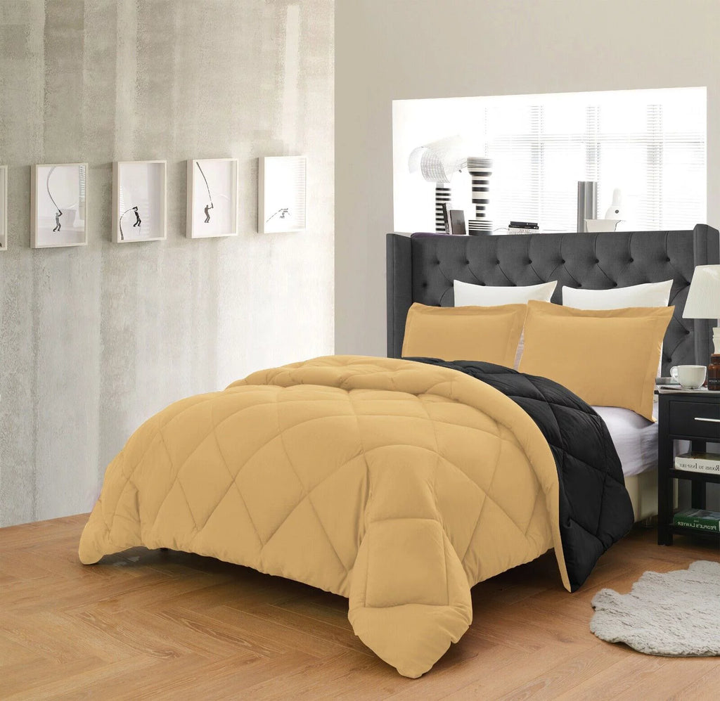 Reversible Down Alternative Comforter and Pillow Shams 3-Piece Set K370205