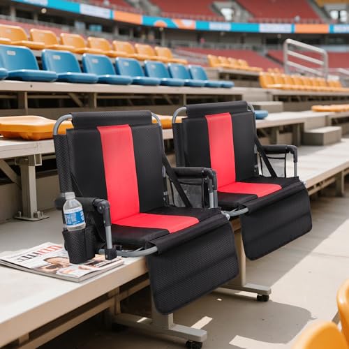 Folding Stadium Seat with Cup Holder and Cushion K40691