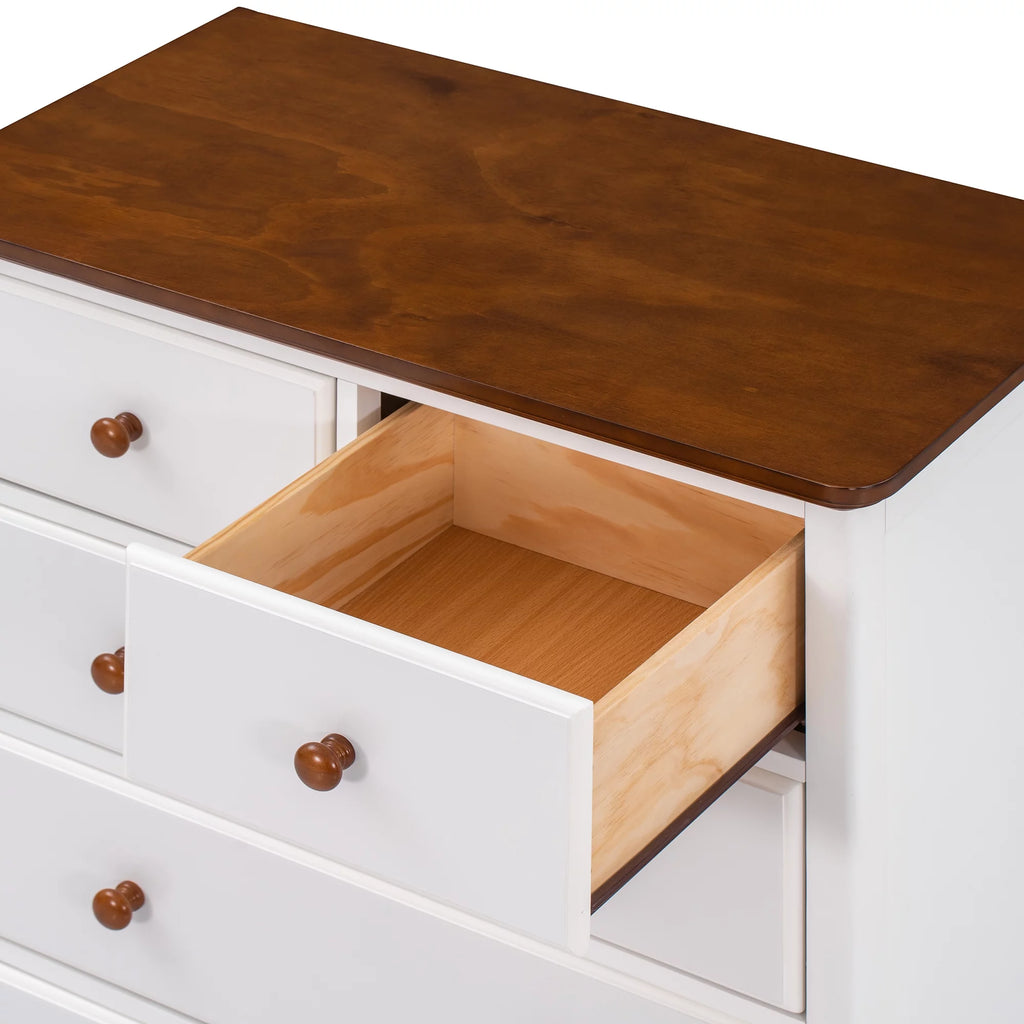 Full Size Platform Bed with Nightstand and Storage Chest, White and Walnut K22547