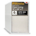 16x25x1 Pleated Electrostatic Air Filter, MERV 5, 6-Pack H3624