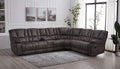 Grey Microfiber Reclining Sectional Sofa B883