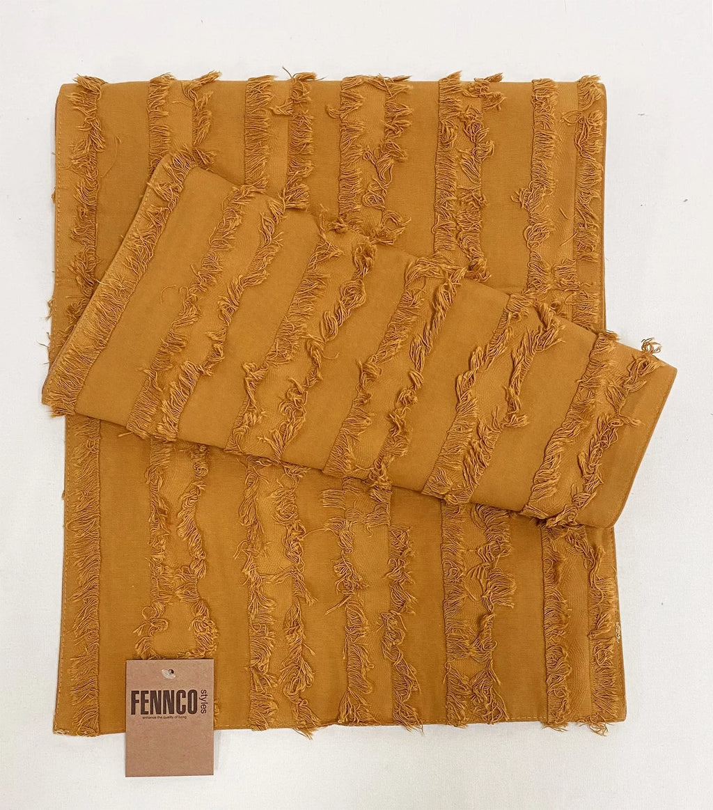 Mustard Cotton Table Runner 15"W x 72"L C58174