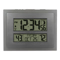 Silver Atomic Wall/Table Clock with Moon Phase & Calendar F7910