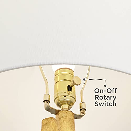 Modern Gold End Table Lamp with White Shade Q2719