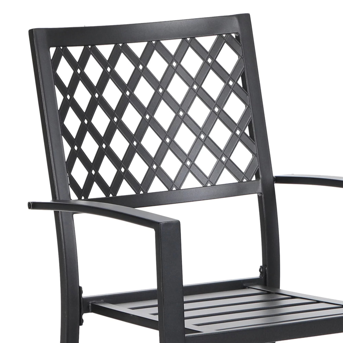 5-Piece Outdoor Patio Dining Set with 4 Armchairs and Table, Black M3233