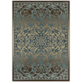 Blue Brown 5' x 7' Area Rug M41113