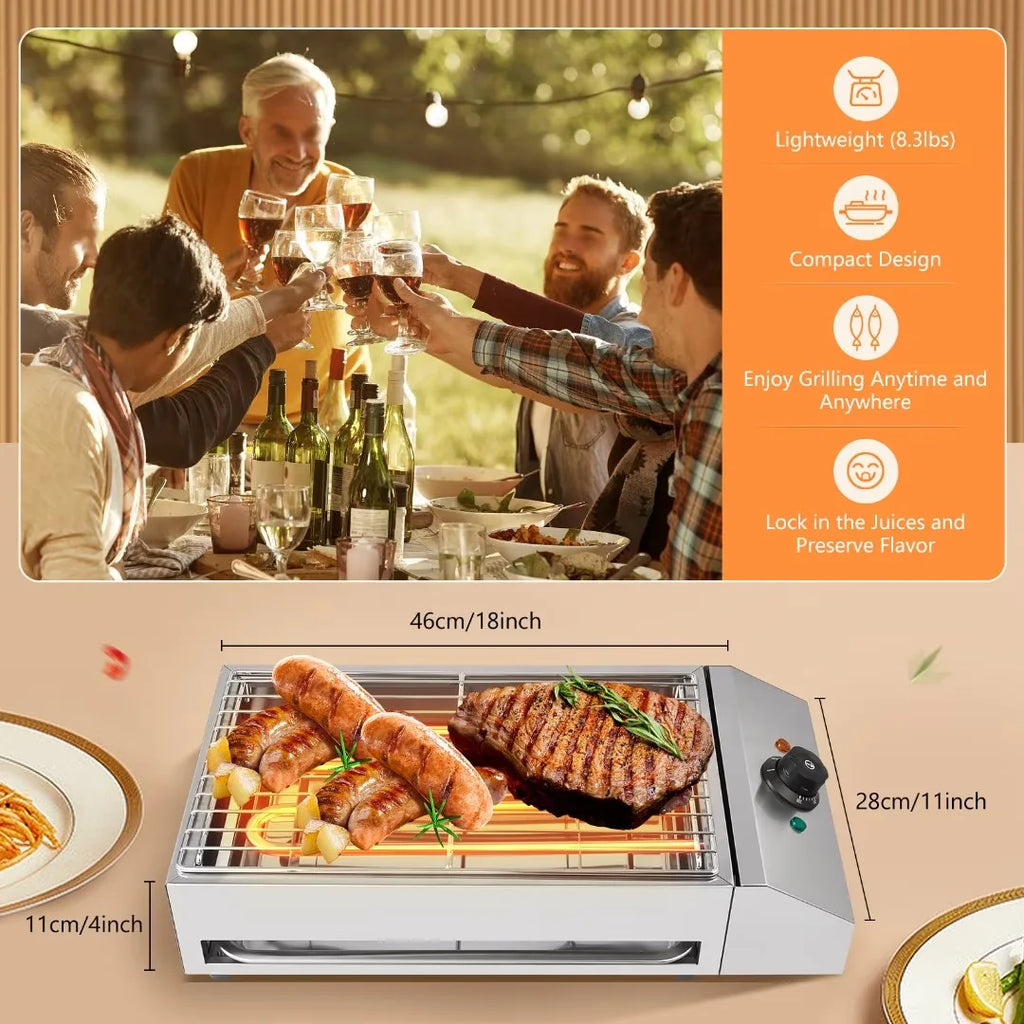 Portable Electric Stainless Steel Grill T481