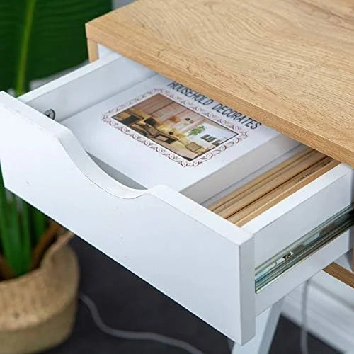 White Computer Desk with 2 Drawers U83624