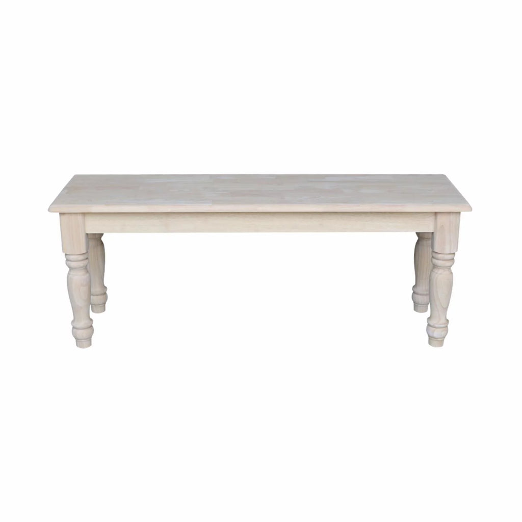 Unfinished Farmhouse Bench N681