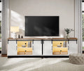 White TV Stand with LED Light X8451