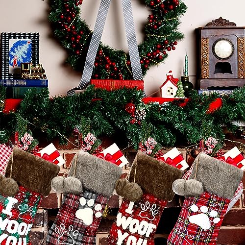 20 Inch Buffalo Plaid Pet Dog Stocking X8474