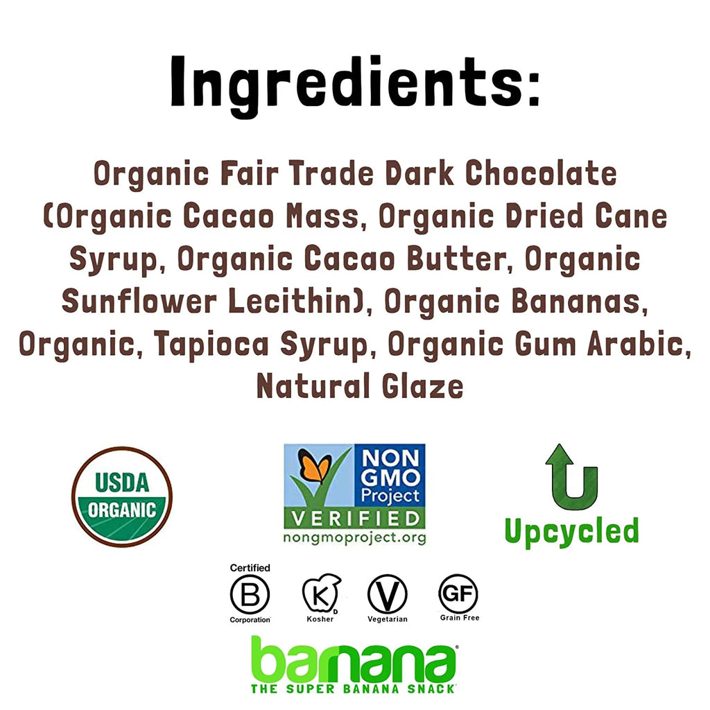 Organic Dark Chocolate Banana Bites 1.4 oz Pack of 12 W948424