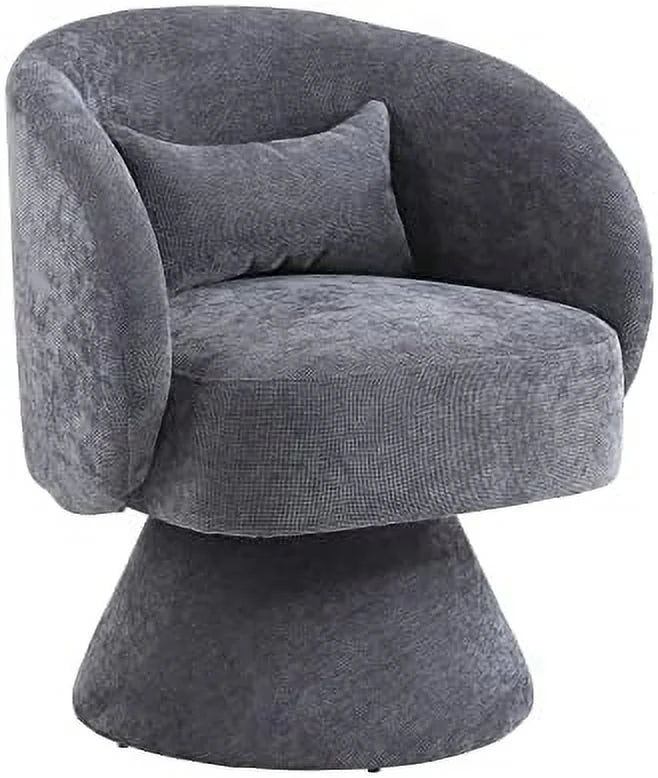 Linen Upholstered Swivel Accent Chair Set of 2 L177
