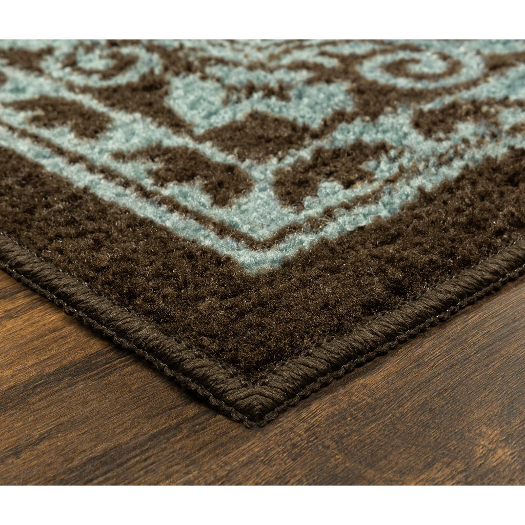 Blue Brown 5' x 7' Area Rug M41113