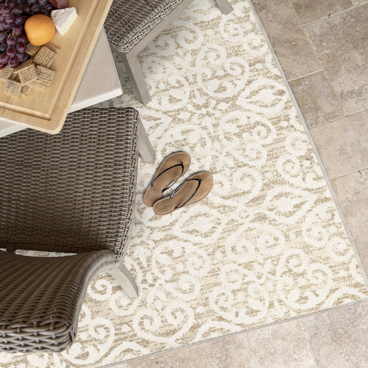 Beige Outdoor Rug H194