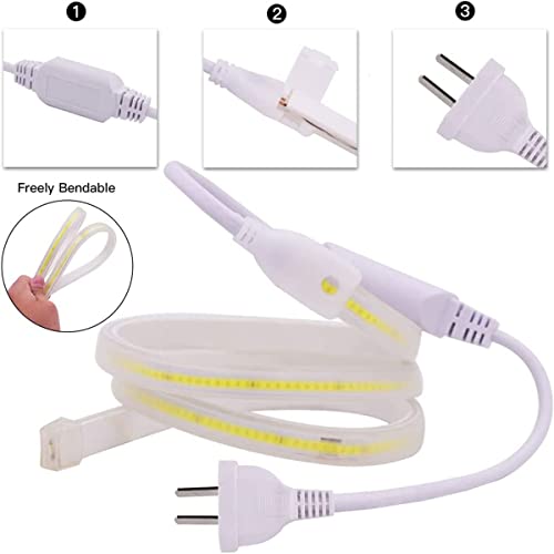 LED Strip Lights 30ft 9m 2592 LEDs COB Waterproof Dimmable Cool White 6500K M569