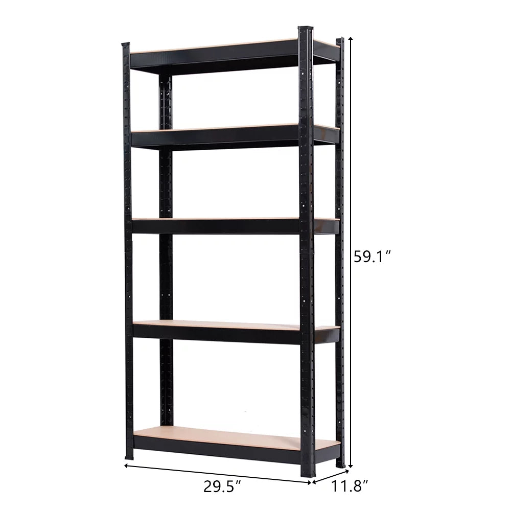 5 Tier Adjustable Metal Storage Shelving Unit M80942