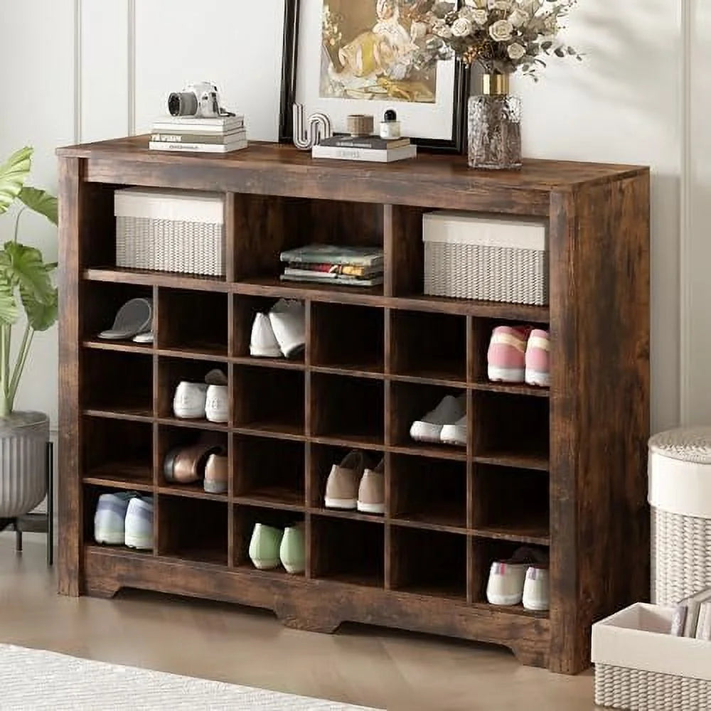 24 Shoe Cabinet with Cubbies E681897