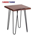 Acacia Live Edge End Table with Hair Pin Legs F674016