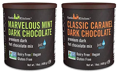 Natural Hot Chocolate Mix Variety Pack Dairy-Free Vegan Pack of 2 14 oz Each B597