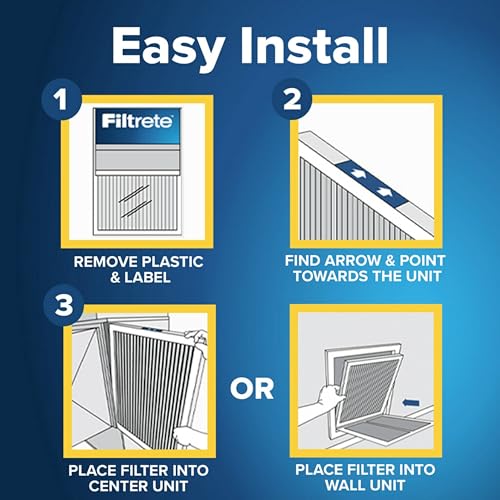 16x25x1 Pleated Electrostatic Air Filter, MERV 5, 6-Pack H3624