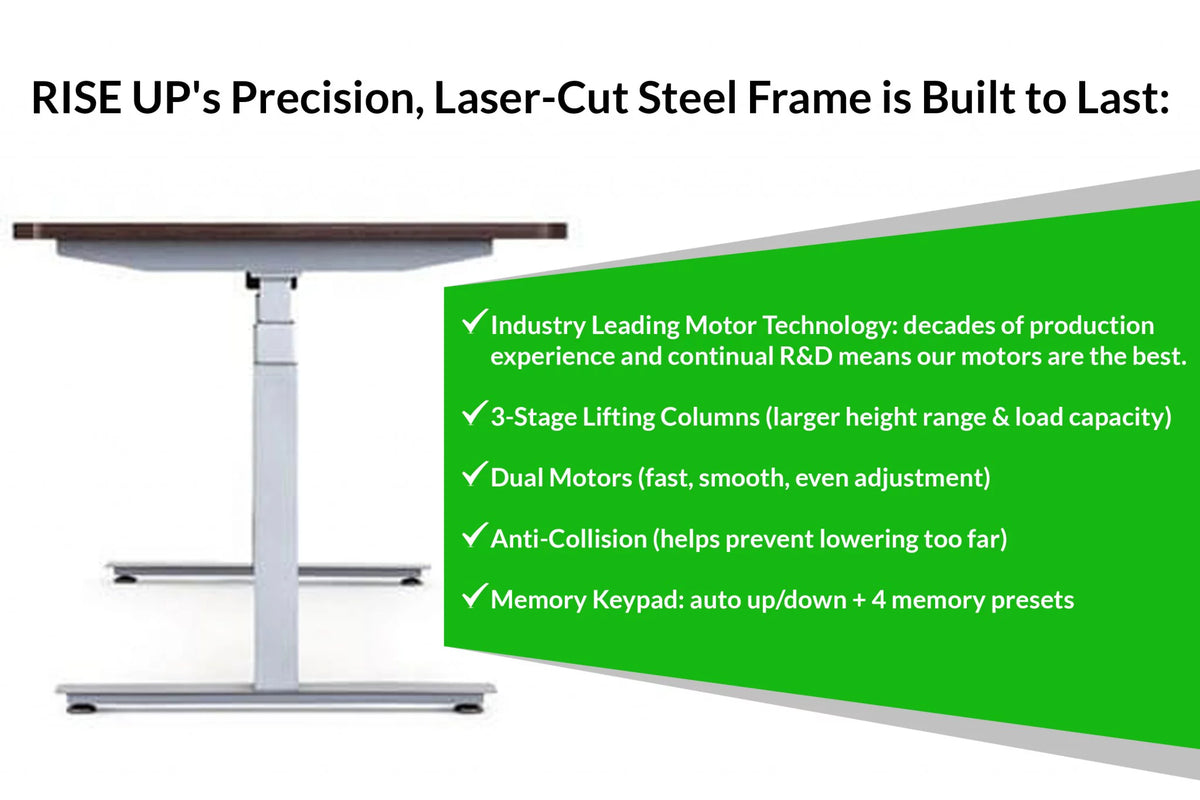 White Natural Bamboo Adjustable Computer Desk I9685