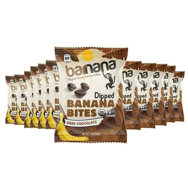 Organic Dark Chocolate Banana Bites 1.4 oz Pack of 12 W948424