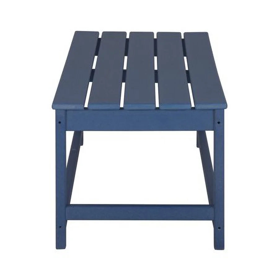 35" Inch Navy Blue HDPE Plastic Adirondack Coffee Table L19005