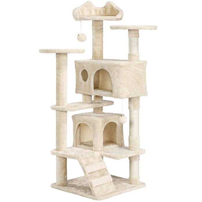 Plush Cat Tree with 2 Condos A144