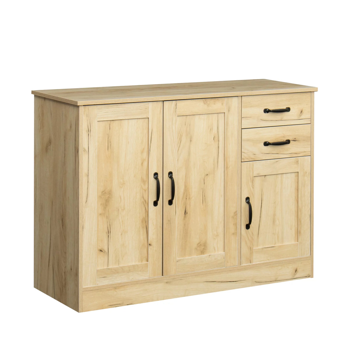 Oak Wood Buffet Sideboard with 2 Doors 1 Storage and 2 Drawers Y983
