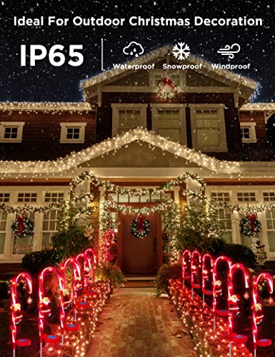 Solar Christmas Candy Cane Pathway Marker Lights 2 Pieces O933