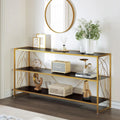 Black 3 Shelf Console Table Z2298