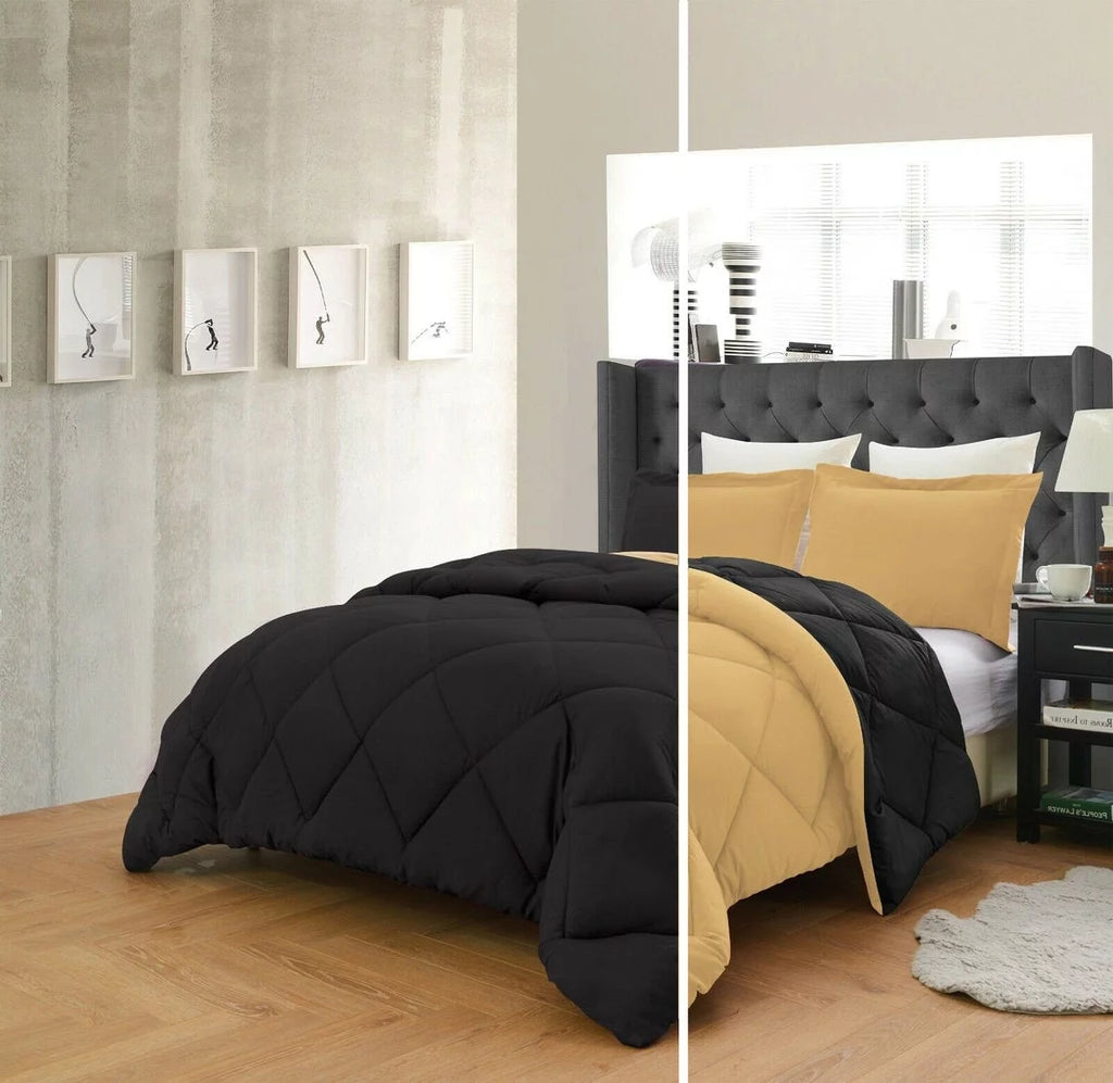 Reversible Down Alternative Comforter and Pillow Shams 3-Piece Set K370205
