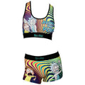 Sports Bra and Boy Short Panty Set Q952668