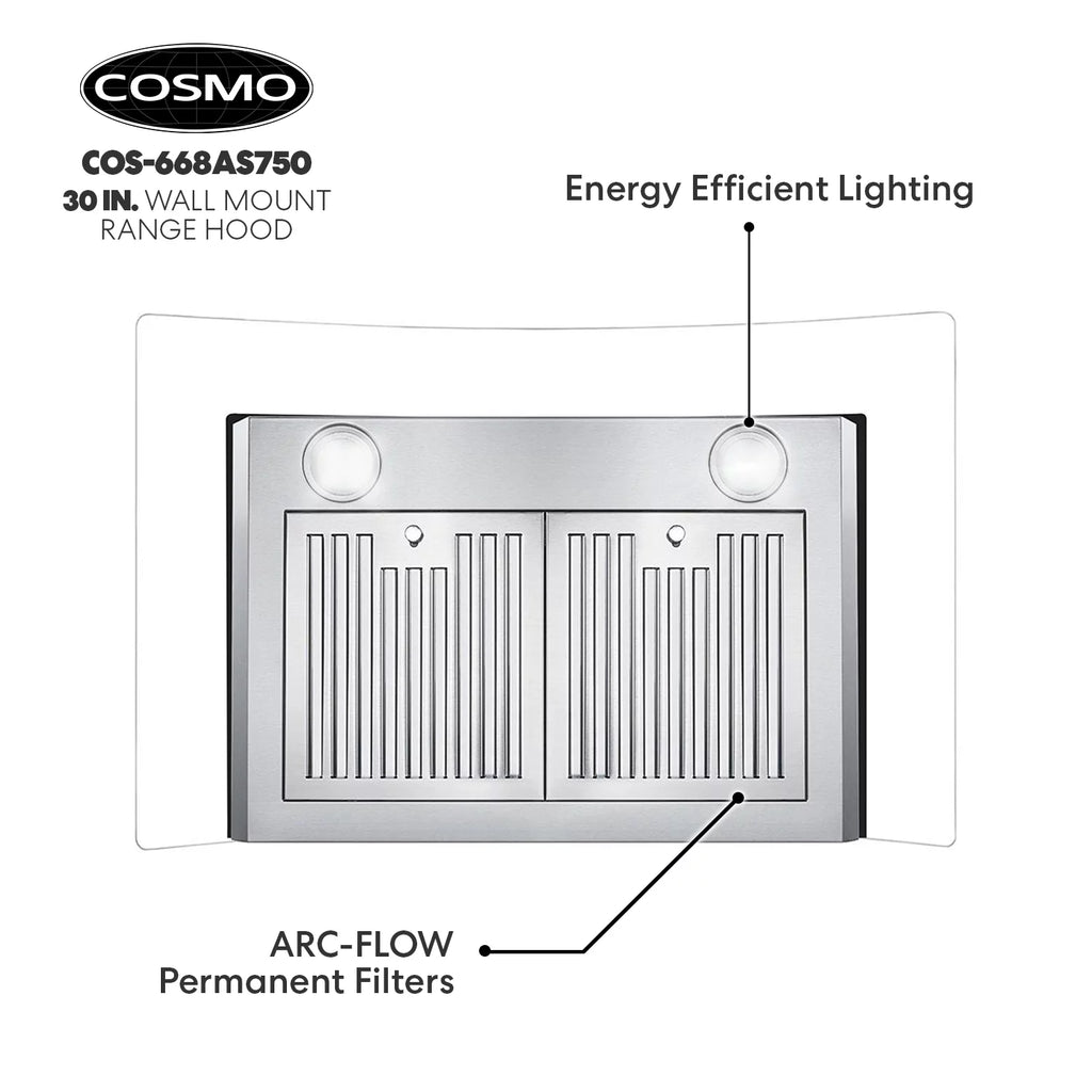 30 in. Stainless Steel Wall Mount Range Hood U789567