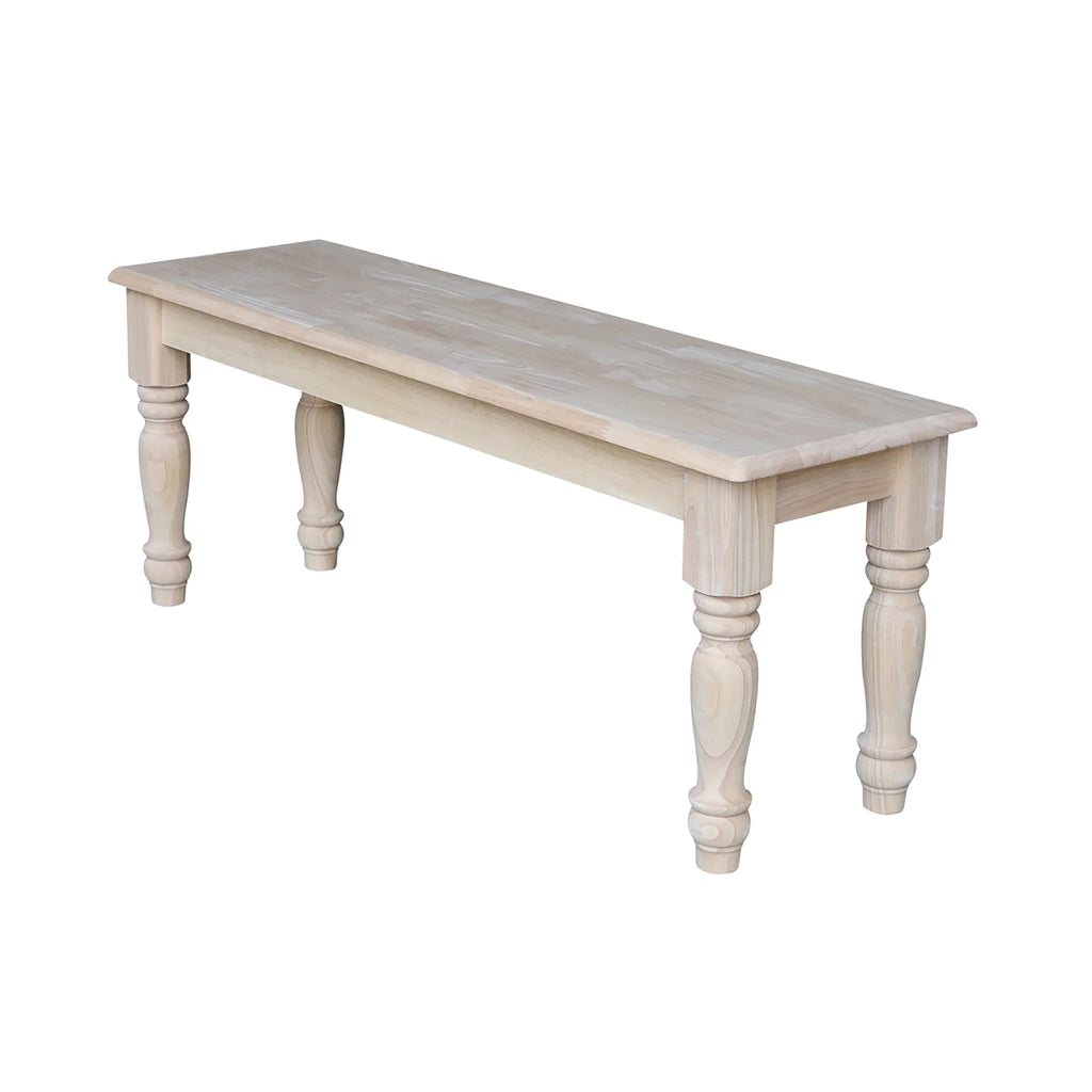 Unfinished Farmhouse Bench N681