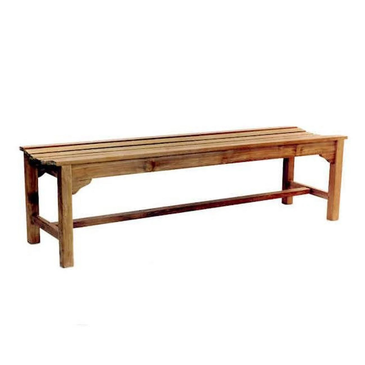 Teak 5-Foot Backless Bench with Straight Legs C99404