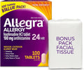 24-Hour Non-Drowsy Allergy Relief Tablets 180 mg Fexofenadine 100-Count P5559