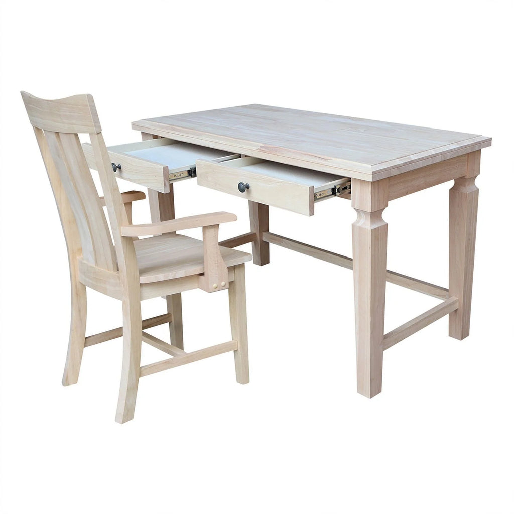 Solid Wood Desk with 2 Drawers and Chair H919