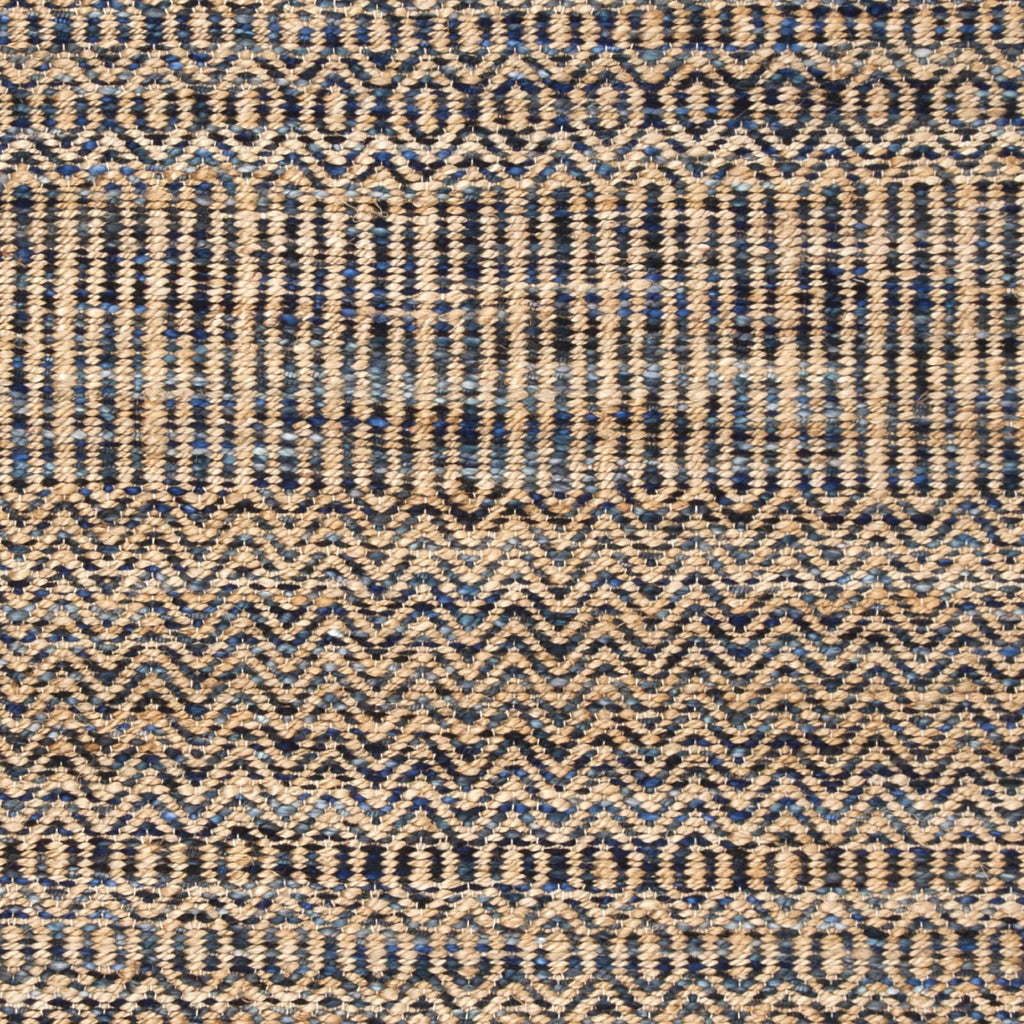 Navy Natural Abstract Geometric Area Rug T78365