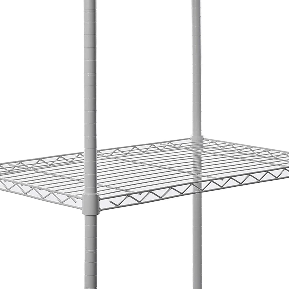 89"L Freestanding Closet Storage Organizer White Y693465