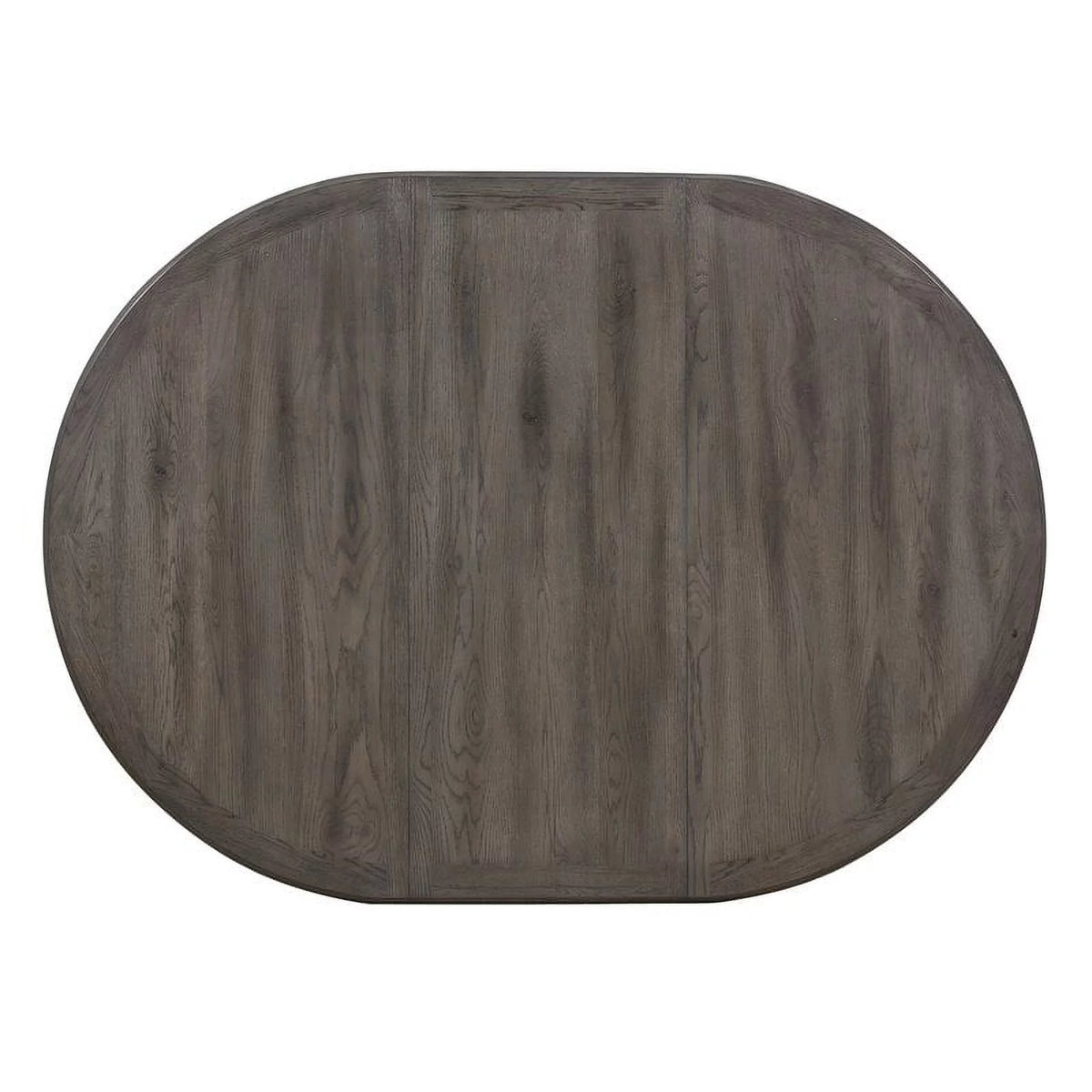 66" Round Farmhouse Wood Dining Table in Gray V4018