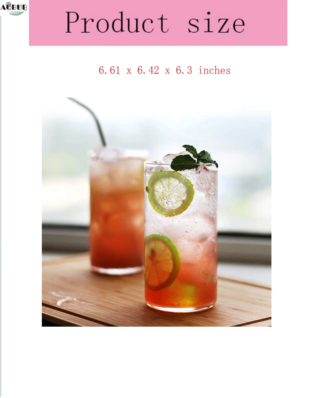 15 oz Drinking Glasses Set Z701