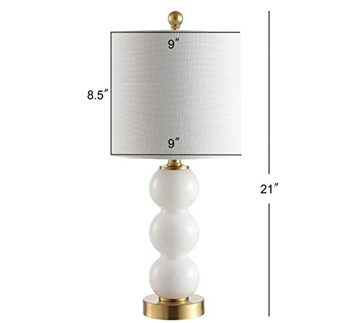 21" Glass Metal LED Table Lamp O582