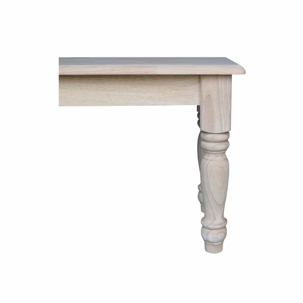 Unfinished Farmhouse Bench N681