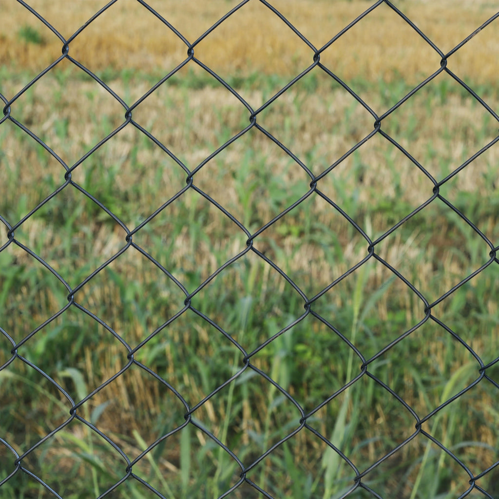 Black PVC Coated Steel Chain Link Fence E2160