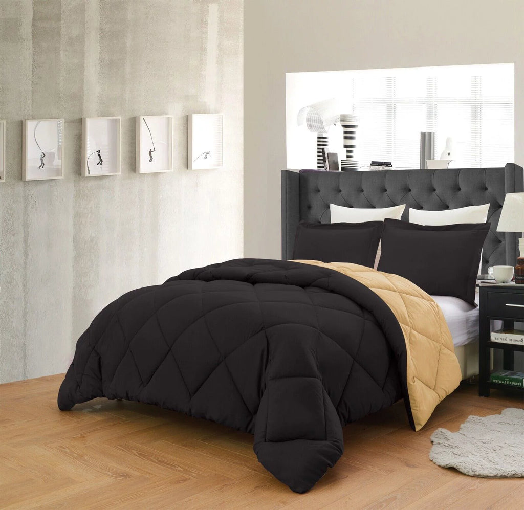 Reversible Down Alternative Comforter and Pillow Shams 3-Piece Set K370205
