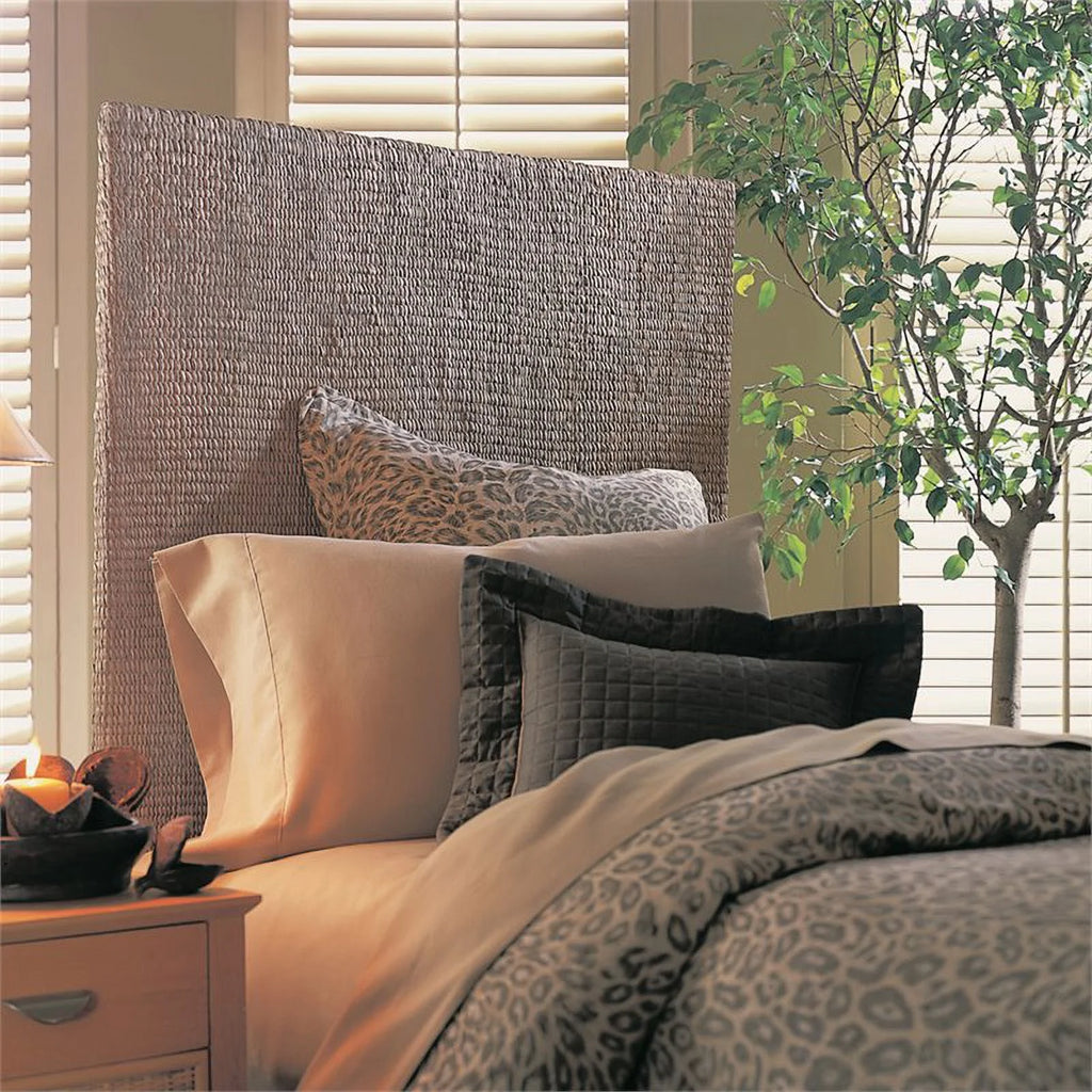 Natural Wood Grassweave Twin Headboard C4089