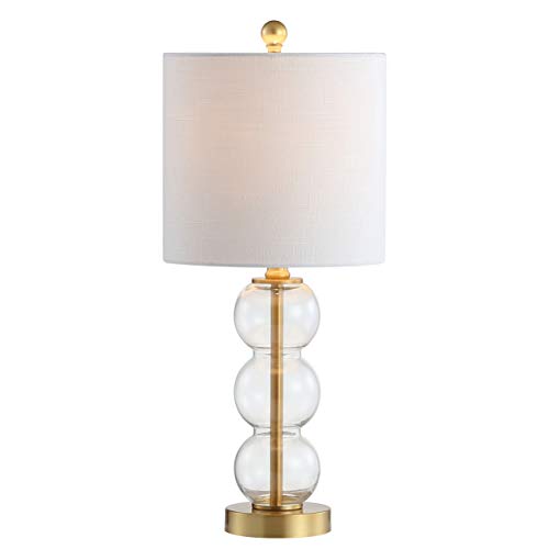 21" Glass Metal LED Table Lamp O582