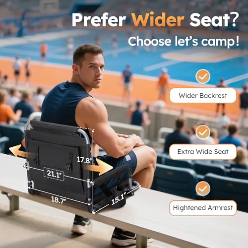 Folding Stadium Seat with Cup Holder and Cushion K40691